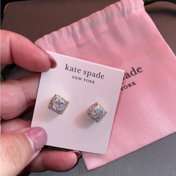 ✨KATE SPADE✨ Opal Gold Square Stud Earrings - Picture 8 of 8